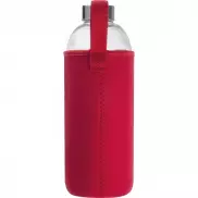 Butelka w neoprenowym pokrowcu 1000 ml - czerwony