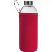 Butelka w neoprenowym pokrowcu 1000 ml - czerwony