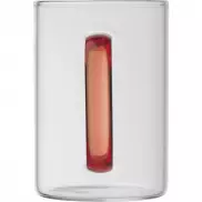 Kubek szklany 250 ml - czerwony