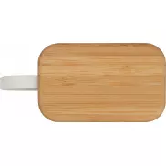 Słuchawki bezprzewodowe w bambusowym pudełku - beżowy