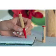 Zestaw piśmienniczy bambusowy - czerwony