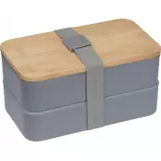 Pudełko na lunch z dwiema przegródkami - szary