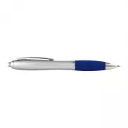 Długopis plastikowy, gumowany - niebieski