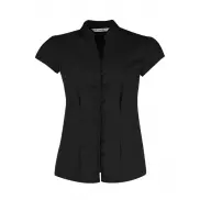 Bluzka Tailored Fit Mandarin<P/> - black