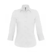 Bluzka Milano/women Popelin Shirt 3/4 sleeves - white