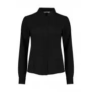 Bluzka Tailored Fit Mandarin Collar - black