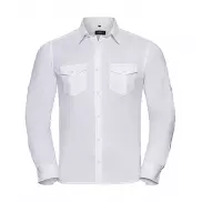 Koszula z podwijanymi rękawami (długie rękawy) - white