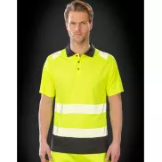 Polo Safety z recyklingu - fluorescent orange
