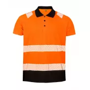 Polo Safety z recyklingu - fluorescent orange