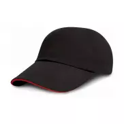 Dziecięca czapka Twill - black/red