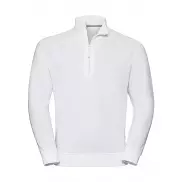 Męska bluza HD z krótkim zamkiem - white