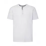 Męski T-shirt HD Henley - white