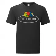 Tshirt Vintage z nadrukowanym logo Fruit (duże) - black