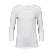 Damska koszulka 3/4 Stretch - white
