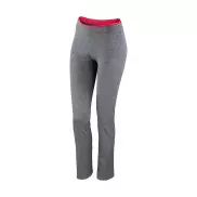 Damskie spodnie Fitness - sport grey marl/hot coral