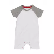 Body Dziecięce Baseball - white/heather grey/red