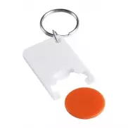 Brelok do kluczy z miejscem na monete - pomarańcz