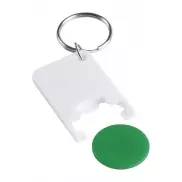 Brelok do kluczy z miejscem na monete - zielony