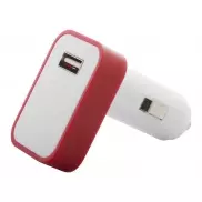 ładowarka samochodowa USB - czerwony