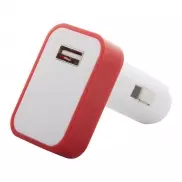 ładowarka samochodowa USB - czerwony