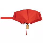 Automatyczny, wiatroodporny parasol kieszonkowy CALYPSO, czerwony