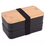 Lunch box DOUBLE LEVEL, czarny