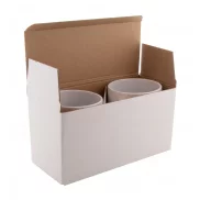 Personalizowane pudełko na dwa kubki - biały