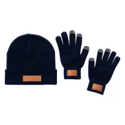 Rękawiczki i czapka - ciemno niebieski