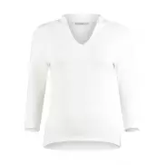 Bluzeczka Regular Fit Mandarin Rękawy 3/4 - white