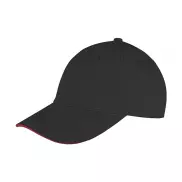 Czapka z niskim profilem Sandwich Peak Cap - black/red