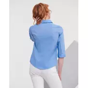 Bluzka popelinowa z rękawami 3/4 - white
