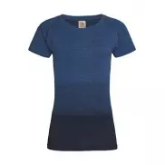 Damski T-shirt Seamless Raglan Flow - blue transition