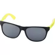 Kolorowe okulary przeciwsłoneczne Retro, żółty, czarny
