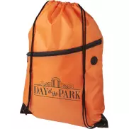 Plecak Oriole z zamkiem błyskawicznym i sznurkiem ściągającym, pomarańczowy