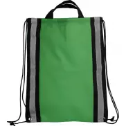Odblaskowy plecak non-woven ściągany sznurkiem, zielony