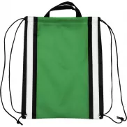 Odblaskowy plecak non-woven ściągany sznurkiem, zielony