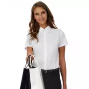 Bluzka popelinowa z krótkimi rękawami Smart SSL/w. - white