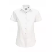 Bluzka popelinowa z krótkimi rękawami Smart SSL/w. - white