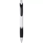 Długopis Turbo z białym korpusem, biały, czarny