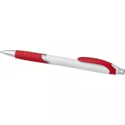 Długopis Turbo z białym korpusem, biały, czerwony