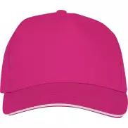 rozowy, 5-panelowa czapka CETO, różowy