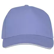 rozowy, 5-panelowa czapka CETO, niebieski