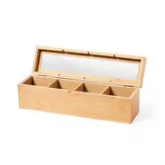 Bambusowe pudełko na herbatę - jasnobrązowy