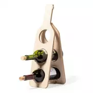 Drewniany stojak na butelki - jasnobrązowy