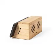 Bambusowy głośnik bezprzewodowy 3W, bezprzewodowa ładowarka 5W-10W - jasnobrązowy