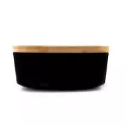 Pudełko śniadaniowe 850 ml, bambusowe wieczko | Weston - czarny