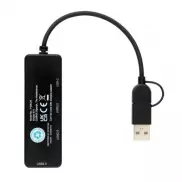 Hub USB 2.0 z USB C RABS - black