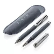 Zestaw piśmienny, długopis i pióro kulkowe - grey