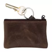 Skórzane etui na klucze, portmonetka, brelok do kluczy - brązowy