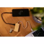 Bambusowy hub USB i USB typu C B'RIGHT | Kenzie - drewno